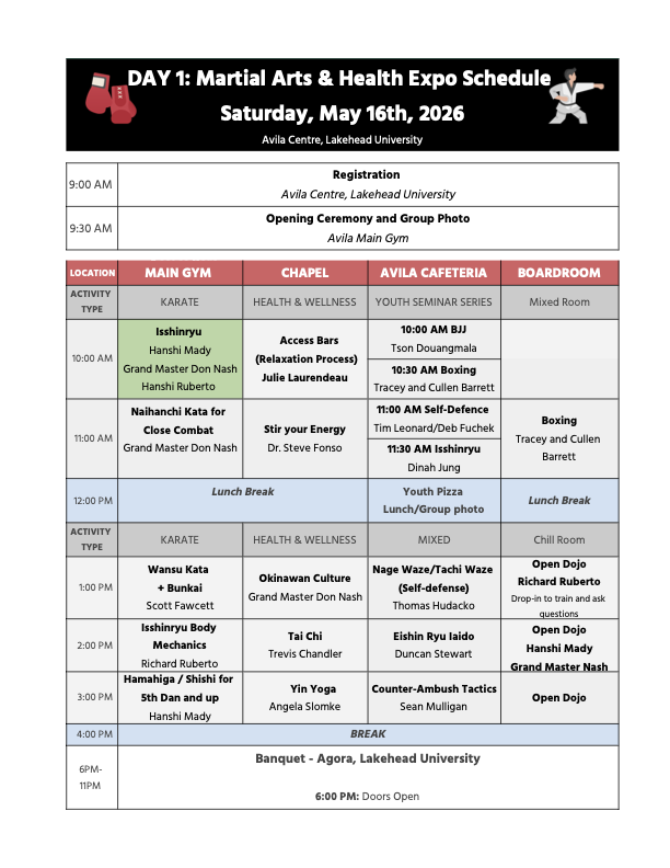 Event Schedule Day 1